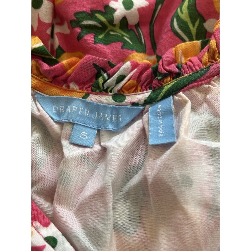 Draper James Orange Blossom Floral Kellie Babydoll Dress  Drawstring Small - Picture 5 of 8